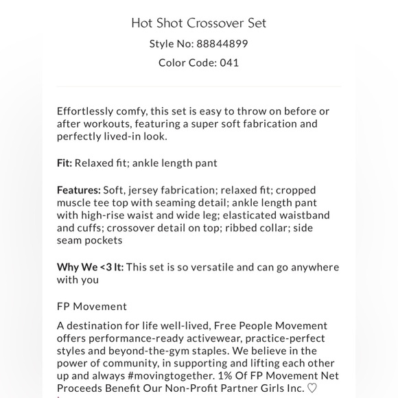 NWT Free People hotshot crossover SET size Large  midnight NAVY - Picture 5 of 5